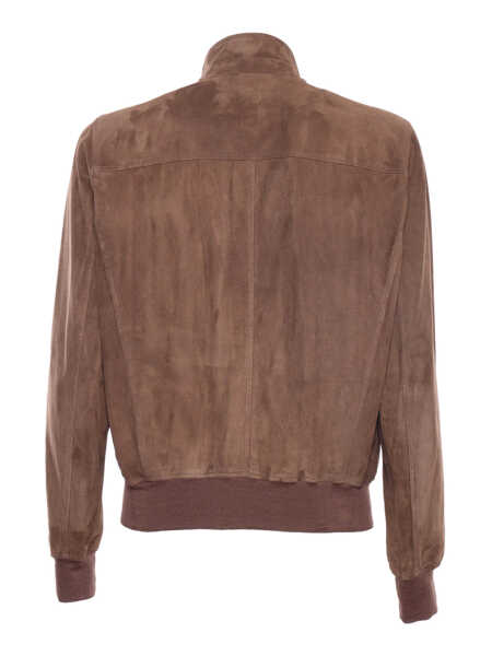 Geci de piele STEWART - SCETTRO Suede Boston jacket Brown Barbati (BM 19180890) 2