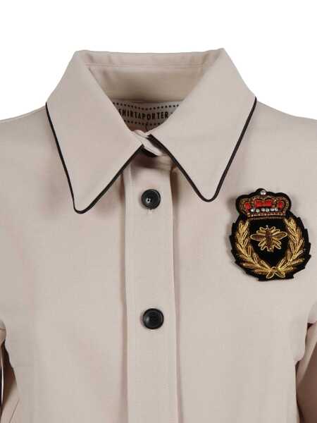 Camasi Shirt A Porter SHIRT piping with pin Beige Femei (BM 19180932) 3