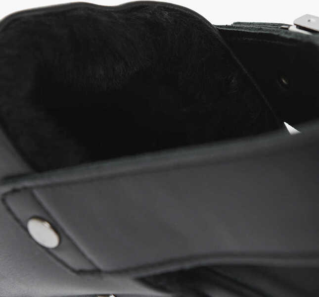 Saboti Scholl Hfd Leather Mules With Silver-Effect Studs 10Cm Black Femei (BM 19180958) 4