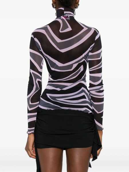 Bluze PUCCI Labyrinth Print Top MULTICOLOUR Femei (BM 19189019) 4