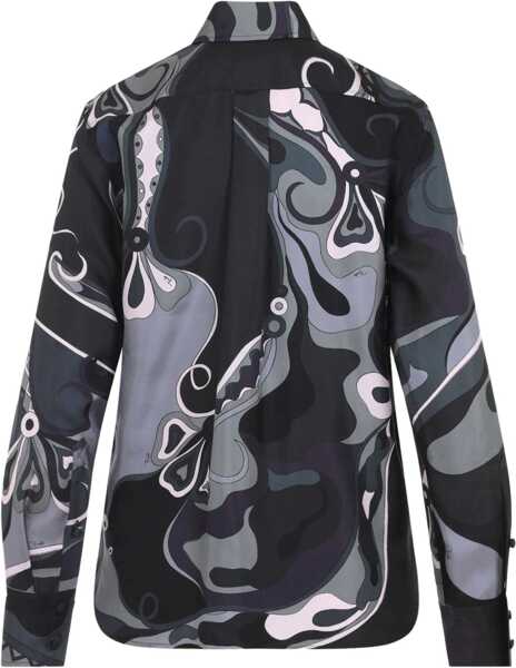 Bluze PUCCI Orchid Print Shirt BLACK Femei (BM 19189124) 2