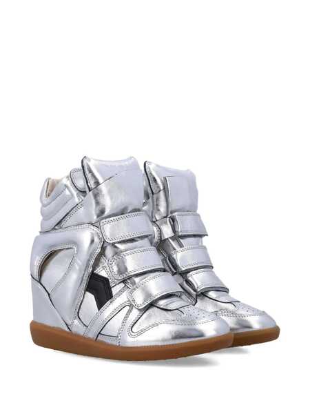 Sneakers Isabel Marant Isabel Marant Bekett Metallic Silver Sneakers GUN METAL Femei (BM 19189734) 2