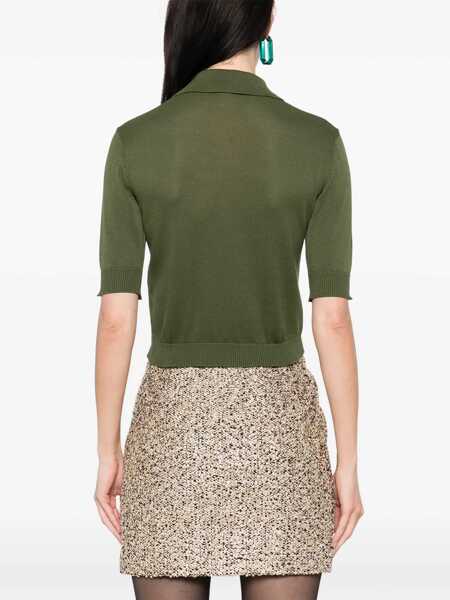 Topuri Saint Laurent Saint Laurent T-Shirts & Tank Tops GREEN Femei (BM 19189923) 4