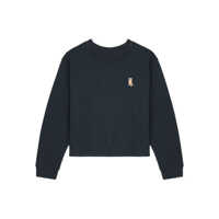 Pulovere Maison Kitsuné Lady Fox Cotton Cropped Sweatshirt Femei