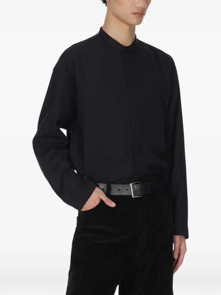 Camasi STUDIO NICHOLSON Studio Nicholson Karst Grandad Collar Shirt Clothing BROWN Barbati (BM 19191294) 5