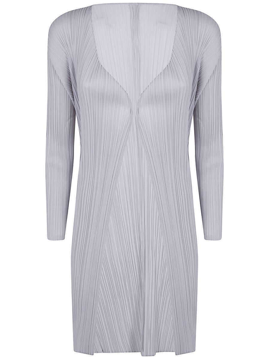 Paltoane PLEATS PLEASE ISSEY MIYAKE Pleats Please Issey Miyake Basics Coat Clothing GREY Femei (BM 19191852) 1