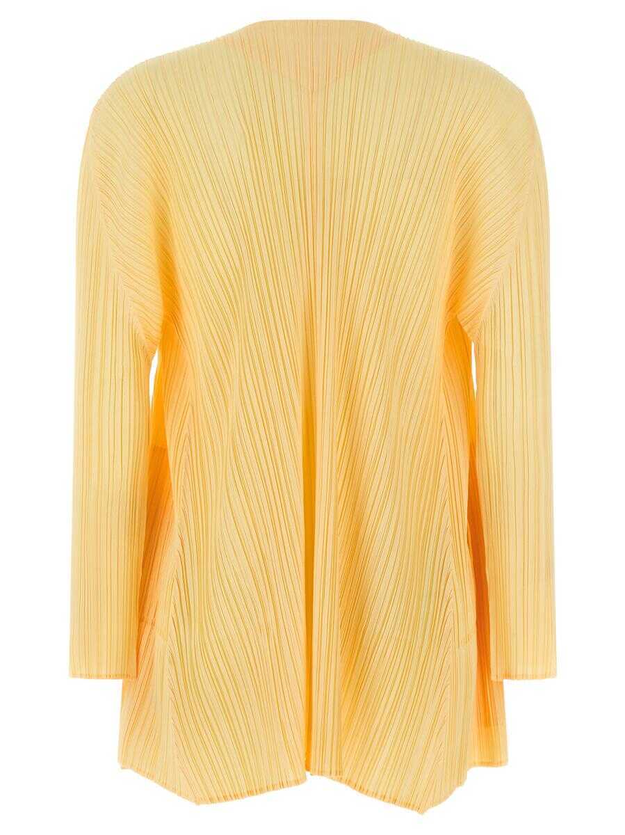 Pulovere PLEATS PLEASE ISSEY MIYAKE Pleats Please Issey Miyake Mellow Pleats Cardigan YELLOW Femei (BM 19192311) 2