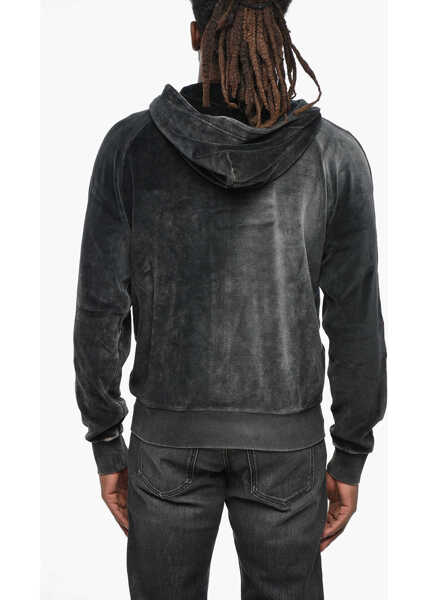 Bluze de trening Diesel Red Tag Chenille Clock Hoodie Black Barbati (BM 19205057) 2