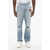 DSQUARED2 Pac-Man Straight Leg 642 Jeans With Patches 20Cm Blue