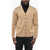 DSQUARED2 Virgin Wool Cardigan With Embossed Monogram Beige