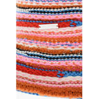 Caciuli Knitted Bucket Hat With Striped Motif Barbati