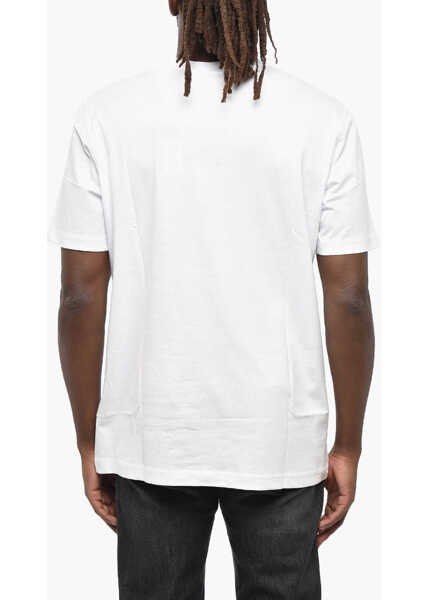 Tricouri Diesel Solid Color T-Just 6-2 Crew-Neck T-Shirt With Contrasting Pr White Barbati (BM 19205084) 2