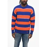 Pulovere Vintage Effect Striped Crew-Neck Sweater Barbati