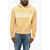 DSQUARED2 Vintage Effect Cipro Fit Hoodie With Printed Logo Yellow