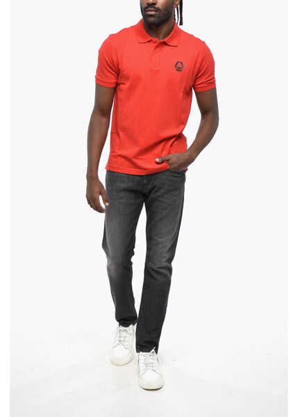 Tricouri Polo Diesel Stretch Cotton T-Smith 8-3 Polo Shirt With Embossed Logo Red Barbati (BM 19205096) 4