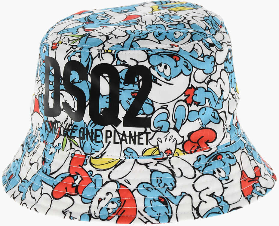 Caciuli DSQUARED2 Olop Printed Nylon Puffi Bucket Hat Multicolor Femei (BM 19205099) 1