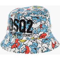 Caciuli Olop Printed Nylon Puffi Bucket Hat Femei