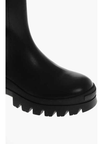 Botine DSQUARED2 Leather D2 Statement Chelsea Booties Black Femei (BM 19205102) 4