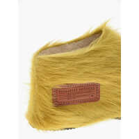 Papuci Dama - Papuci DSQUARED2 Ponyhair Rock Your Road Platform Mules Yellow Femei (BM 19205108) - B-mall.ro