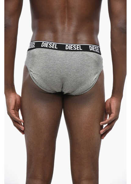 Chiloti Diesel Set Of 3 Stretch Cotton Umbr-Andre Briefs With Logoed Elasti Multicolor Barbati (BM 19205114) 3