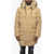 Diesel Padded Milow Parka Jacket With Eco-Fur Detail Beige