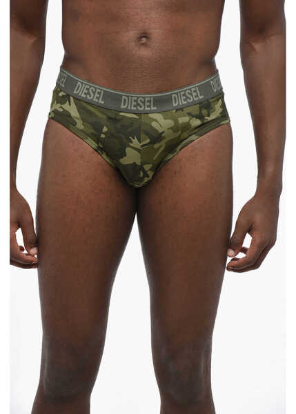 Chiloti Diesel Set Of 3 Stretch Cotton Umbr-Andre Briefs With Logoed Elasti Black Barbati (BM 19205123) 2