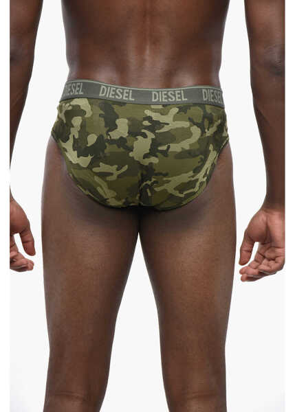 Chiloti Diesel Set Of 3 Stretch Cotton Umbr-Andre Briefs With Logoed Elasti Black Barbati (BM 19205123) 3