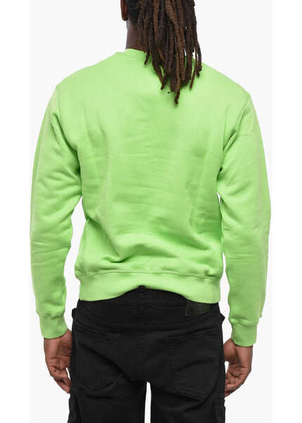 Bluze de trening DSQUARED2 Icon Fleeced Cotton Cool Fit Crew-Neck Sweatshirt With Print Green Barbati (BM 19205132) 2