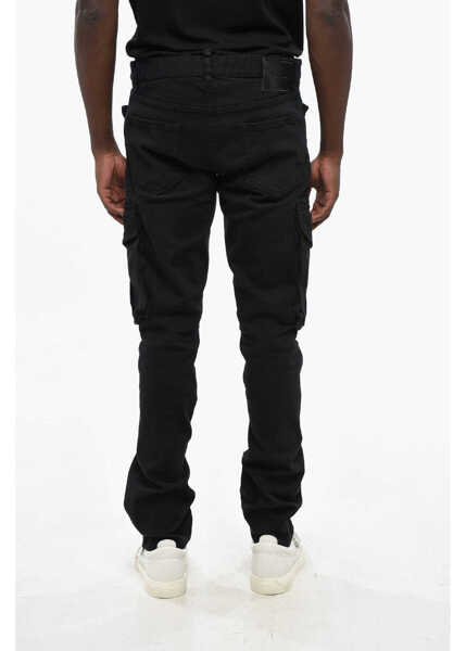 Blugi drepti DSQUARED2 Dark Washed Jeans With Ankle Zip 18Cm Yellow Barbati (BM 19205138) 2