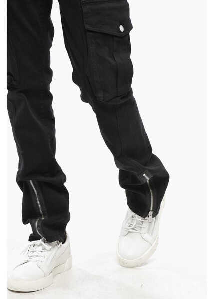 Blugi drepti DSQUARED2 Dark Washed Jeans With Ankle Zip 18Cm Yellow Barbati (BM 19205138) 3