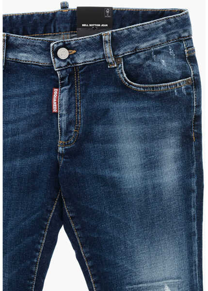 Blugi drepti DSQUARED2 Bootcut Delav Denims With Embroideries Blue Baieti (BM 19205141) 2