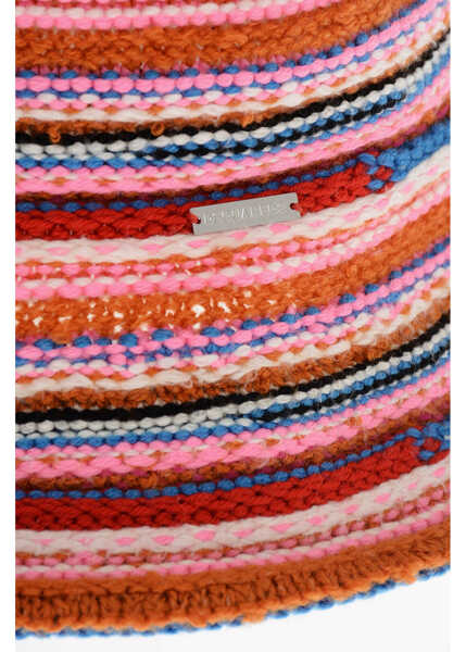 Caciuli DSQUARED2 Knitted Bucket Hat With Striped Motif Multicolor Femei (BM 19205147) 3