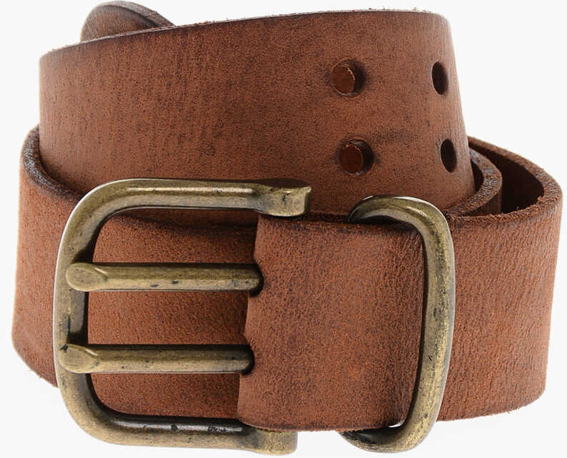 Curele DSQUARED2 Vintage Effect Leather Belt 40Mm Brown Femei (BM 19205153) 1