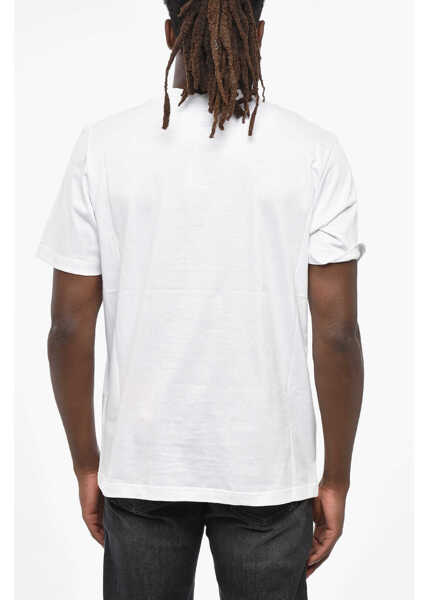 Tricouri Diesel Solid Color T-Just 250116 Off Crew-Neck T-Shirt With Printed White Barbati (BM 19205156) 2