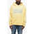 DSQUARED2 Brushed Cotton Muscle Fit Hoodie With Printed Logo Yellow