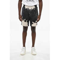 Pantaloni scurti Bleached Effect Brushed Cotton Long Arnold Fit Shorts Barbati