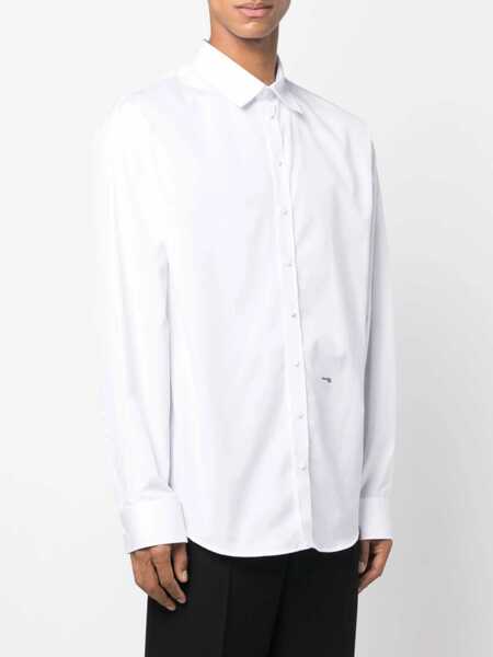 Camasi casual DSQUARED2 Popeline 1995 Shirt With Standard Collar White Barbati (BM 19207688) 3