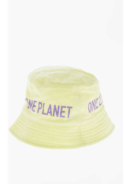 Caciuli DSQUARED2 Olop Cotton Bucket Hat With Printed Logo Yellow Barbati (BM 19207700) 2