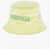 DSQUARED2 Olop Cotton Bucket Hat With Printed Logo Yellow