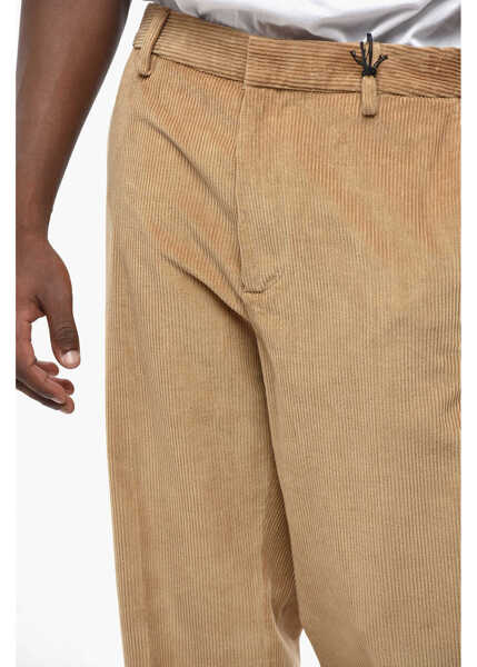 Pantaloni casual DSQUARED2 Straight Leg Corduroy Pants Beige Barbati (BM 19207703) 3