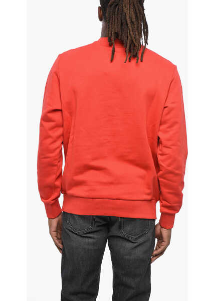 Bluze de trening Diesel Crew Neck Brushed Cotton Sweatshirt With Printed Logo Red Barbati (BM 19207706) 2