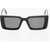 Off-White Solid Color Oversized Savannah Wayfarer Sunglasses Black