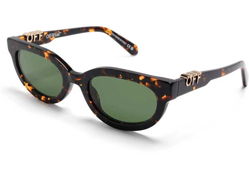 Ochelari de soare Off-White Tortoiseshell Sparks Oval Sunglasses With Golden-Effect Mono Brown Femei (BM 19207727) 2