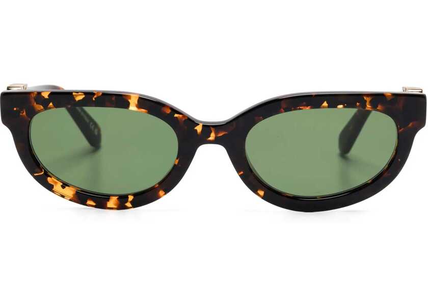 Ochelari de soare Off-White Tortoiseshell Sparks Oval Sunglasses With Golden-Effect Mono Brown Femei (BM 19207727) 1