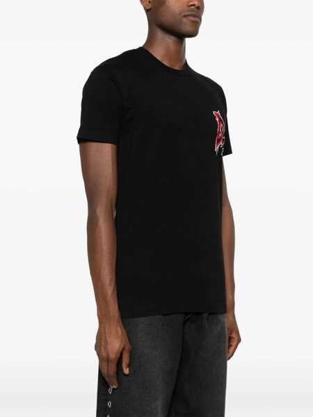 Tricouri DSQUARED2 Crew Neck D2 Devils T-Shirt With Print Black Barbati (BM 19207730) 4