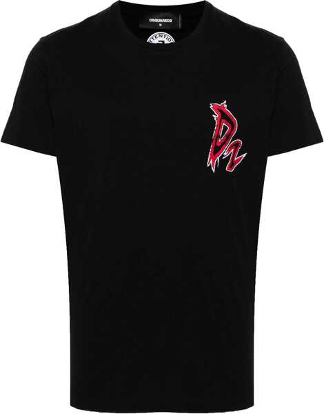 Tricouri DSQUARED2 Crew Neck D2 Devils T-Shirt With Print Black Barbati (BM 19207730) 1