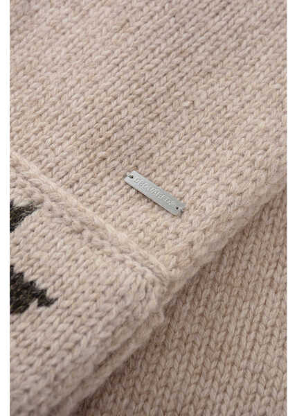 Esarfe DSQUARED2 Wool Slim Scarf Beige Barbati (BM 19207733) 2