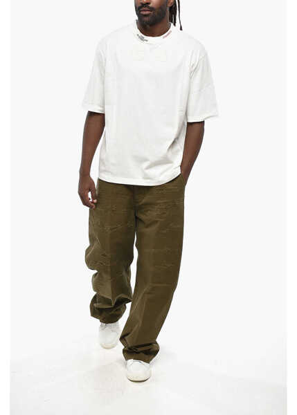 Tricouri DSQUARED2 Loose Fit 64 T-Shirt With Patch White Barbati (BM 19207736) 4