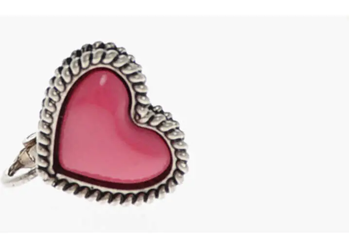 Cercei DSQUARED2 Enamelled Brass Heart Single Earring Pink Femei (BM 19207748) 1