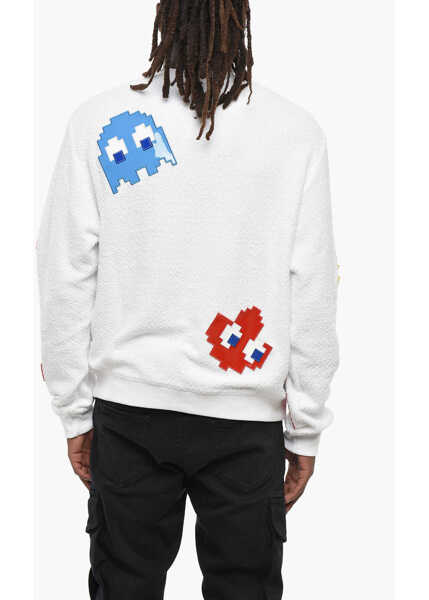 Bluze de trening DSQUARED2 Pac-Man Cotton Cool Fit Crew-Neck Sweatshirt With Contrastin White Barbati (BM 19207751) 2